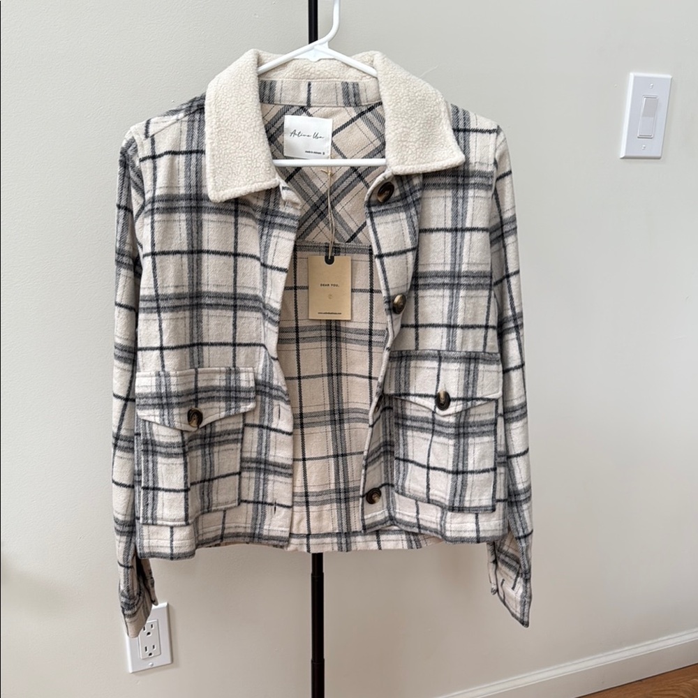 Active USA Gray and Cream Utility Jacket